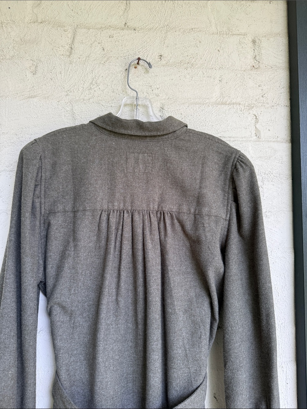 Rails Leona Belted Flannel Shirtdress in Hunter Green Size Large - Picture 6 of 14